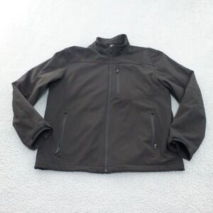 Weatherproof Jacket Mens XL Black Softshell Fleece Lined Full Zip